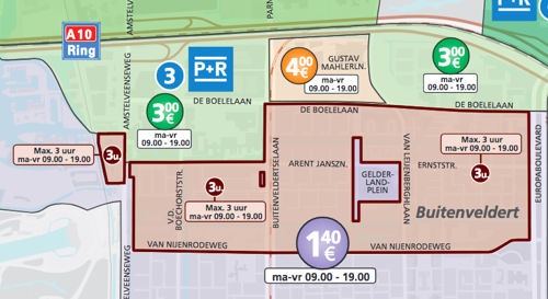 parkeerzone amsterdam zuidas