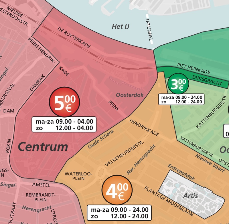 Parkeren Binnenkant Amsterdam Centrum (Nieuwmarkt)